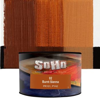 SoHo Artist Oil Burnt Sienna Color 430ml Can