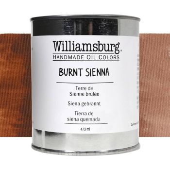 Williamsburg Handmade Oil Paint - Burnt Sienna, 473ml Can