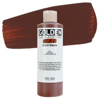 GOLDEN Fluid Acrylics Burnt Sienna 8 oz