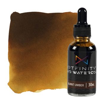 Artfinity Liquid Watercolor - Burnt Umber, 30ml Bottle