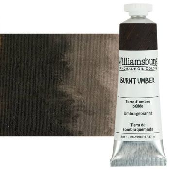 Williamsburg Handmade Oil Paint - Burnt Umber, 37ml Tube