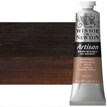 Winsor & Newton Artisan Water Mixable Oil Color - Burnt Umber, 37ml Tube
