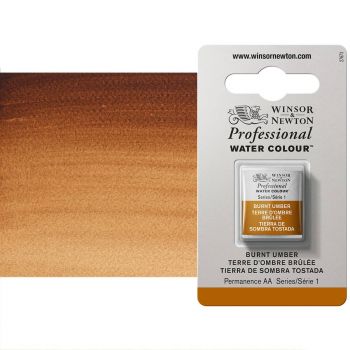 Winsor & Newton Professional Watercolor Half Pan - Burnt Umber