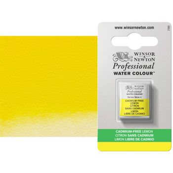 Winsor & Newton Professional Watercolor Half Pan - Cadmium-Free Lemon