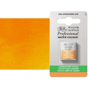 Winsor & Newton Cadmium-Free Orange Professional Watercolor Half Pan