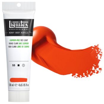 Liquitex Heavy Body Acrylic - Cadmium-Free Red Light, 4.65oz Tube