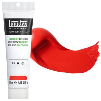 Liquitex Heavy Body Acrylic Tube Cadmium-Free Red Medium 4.65 oz 