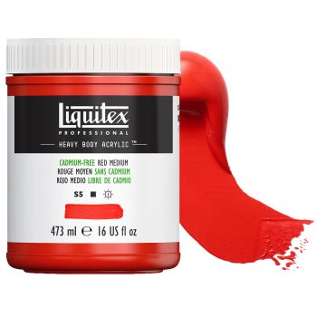 Cadmium Free Red Medium Liquitex Professional Heavy Body 16oz 