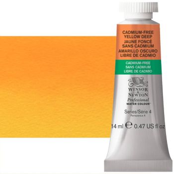 Winsor & Newton Professional Watercolor - Cadmium-Free Yellow Deep, 14ml Tube