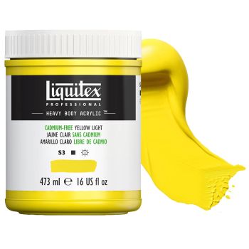 Liquitex Heavy Body Acrylic - Cadmium Free Yellow Light, 16oz Jar