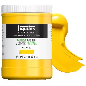 Liquitex Professional Heavy Body 32oz Cadmium Free Yellow Medium