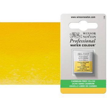 Winsor & Newton Cadmium-Free Yellow Professional Watercolor Half Pan