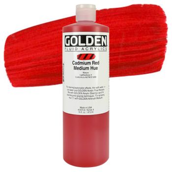 GOLDEN Fluid Acrylics Cadmium Red Medium Hue 16 oz