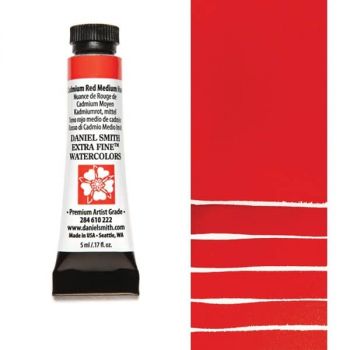 Daniel Smith Extra Fine Watercolors - Cadmium Red Medium Hue, 5 ml Tube
