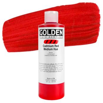 GOLDEN Fluid Acrylics Cadmium Red Medium Hue 8 oz
