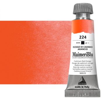 Maimeri-Blu Superior Watercolor - Cadmium Red Orange, 12ml