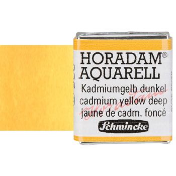 Schmincke Horadam Half-Pan Watercolor Cadmium Yellow Deep