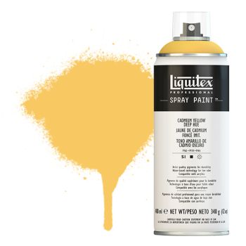 Liquitex Professional Spray Paint 400ml Can - Cadmium Yellow Deep Hue