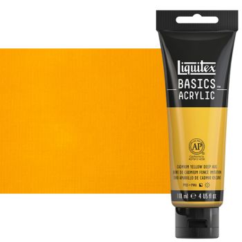 Liquitex Basics Acrylic Paint Cadmium Yellow Deep Hue 4oz