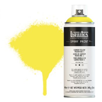 Liquitex Professional Spray Paint 400ml Can - Cadmium Yellow Medium Hue 5