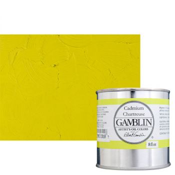 Gamblin Artist's Oil Color 8 oz Can - Cadmium Chartreuse