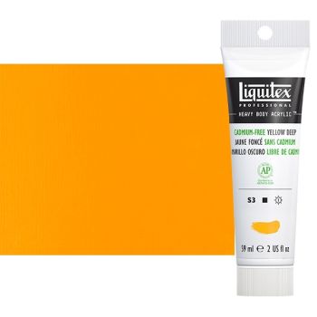 Liquitex Heavy Body Acrylic Tube Cadmium-Free Yellow Deep 2 oz