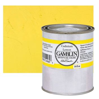 Gamblin Artists Oil - Cadmium Lemon, 16oz Can