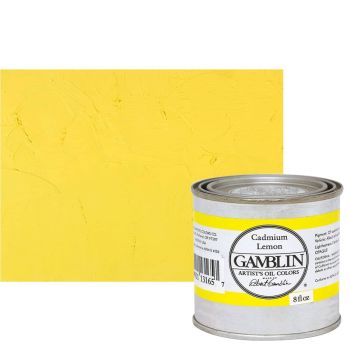 Gamblin Artists Oil - Cadmium Lemon, 8oz Can