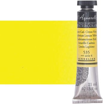 Sennelier l'Aquarelle Artists Watercolor - Cadmium Lemon Yellow, 21ml Tube