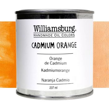 Williamsburg Handmade Oil Paint - Cadmium Orange, 237ml Can
