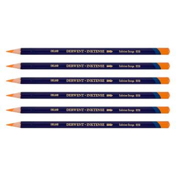 Derwent Inktense Pencil Box of 6 No. 0250 - Cadmium Orange