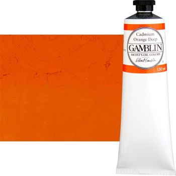 Gamblin Artist's Oil Color 150 ml Tube - Cadmium Orange Deep