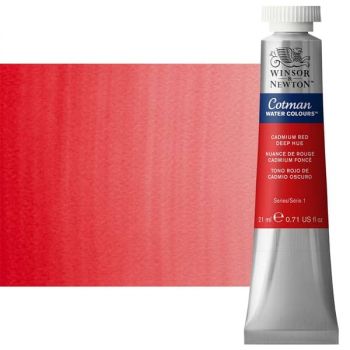 Winsor & Newton Cotman Watercolor 21 ml Tube - Cadmium Red Deep Hue