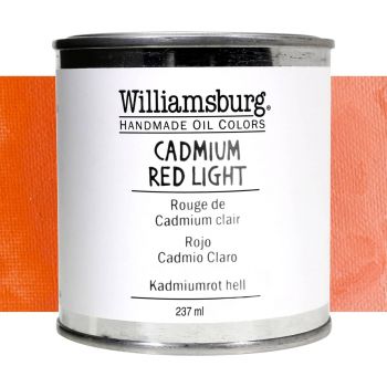 Williamsburg Handmade Oil Paint - Cadmium Red Light, 237ml Can
