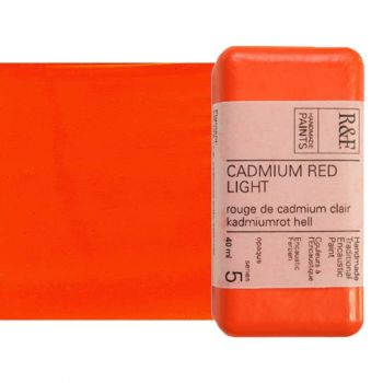 R&F Encaustic Handmade Paint 40 ml Block - Cadmium Red Light 