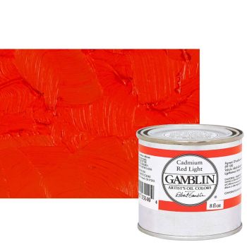 Gamblin Artist's Oil Color 8 oz Can - Cadmium Red Light
