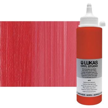 LUKAS CRYL Studio Acrylic Paint - Cadmium Red Light Hue, 250ml Bottle