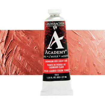 Grumbacher Academy Oil Color 37 ml Tube - Cadmium Red Light Hue