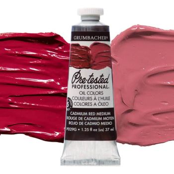 Grumbacher Pre-Tested Oil Paint 37 ml Tube - Cadmium Red Medium
