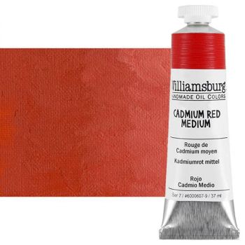 Williamsburg Handmade Oil Paint - Cadmium Red Medium, 37ml Tube