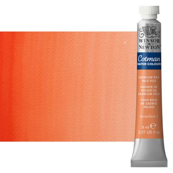 Winsor & Newton Cotman Watercolor 8 ml Tube - Cadmium Red Pale Hue