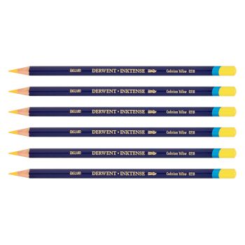 Derwent Inktense Pencil Box of 6 No. 0210 - Cadmium Yellow