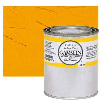 Gamblin Artist's Oil Color 16 oz Can - Cadmium Yellow Deep