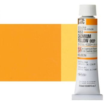 Holbein Extra-Fine Artists' Oil Color 20 ml Tube - Cadmium Yellow Deep