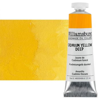 Williamsburg Handmade Oil Paint - Cadmium Yellow Deep, 37ml Tube