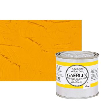 Gamblin Artist's Oil Color 8 oz Can - Cadmium Yellow Deep