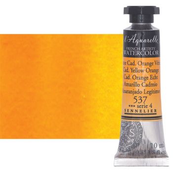 Sennelier l'Aquarelle Artists Watercolor 10ml Tube - Cadmium Yellow Orange
