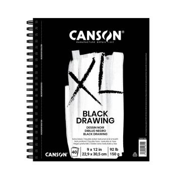 9x12 inch XL Black Drawing Pad