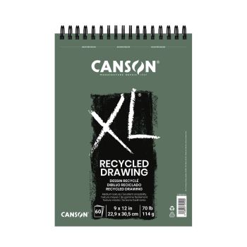 XL Recycled Drawing Pad (60 Sheets - Spiral Bound)	9X12 In