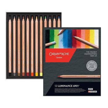 Caran d'Ache Luminance 6901 Colored Pencils Set of 12